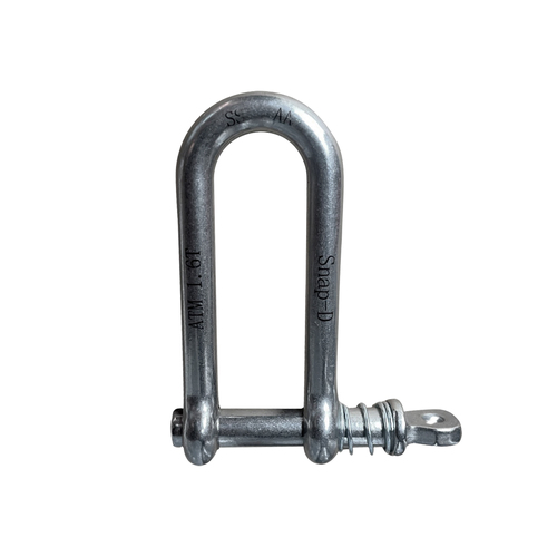 Long D Shackle HD with Captive Pin Stainless Steel 10mm