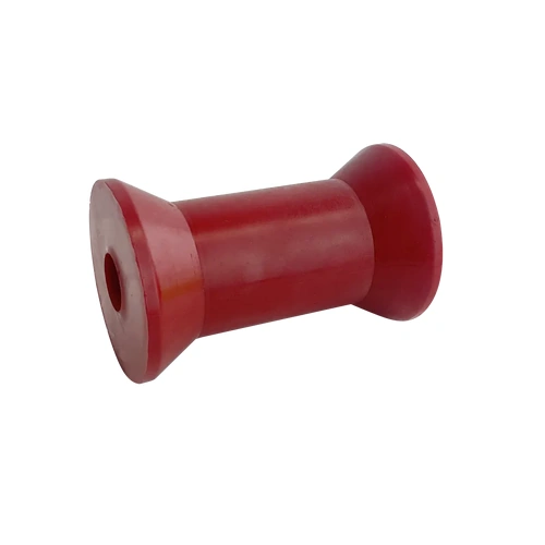 Soft Red Poly Keel Roller 96x60mm x 17mm Bore